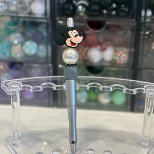 Handcrafted Mickey Mouse Silver Beaded Pen